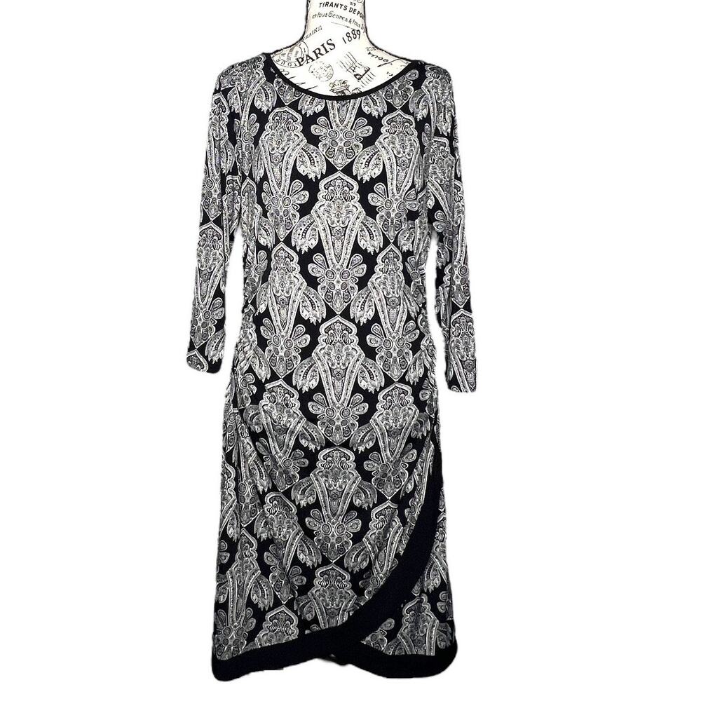 41Hawthorn (L) Luiza Jersey Dress - Stitch Fix Paisley 3/4 Sleeve Shift Dress